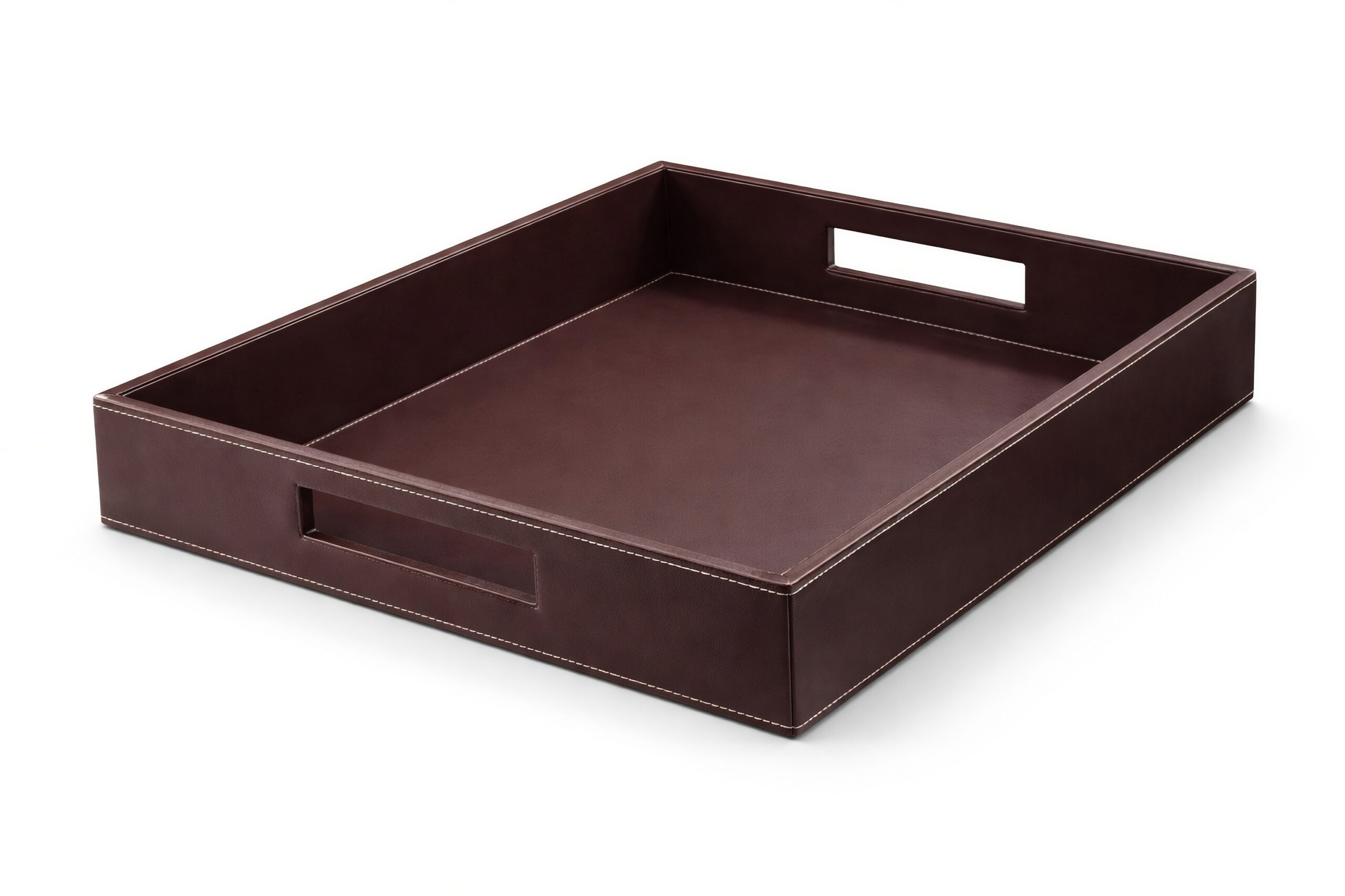 Premium Leather Serving Tray with Handles | Hotel & Hospitality Tray
