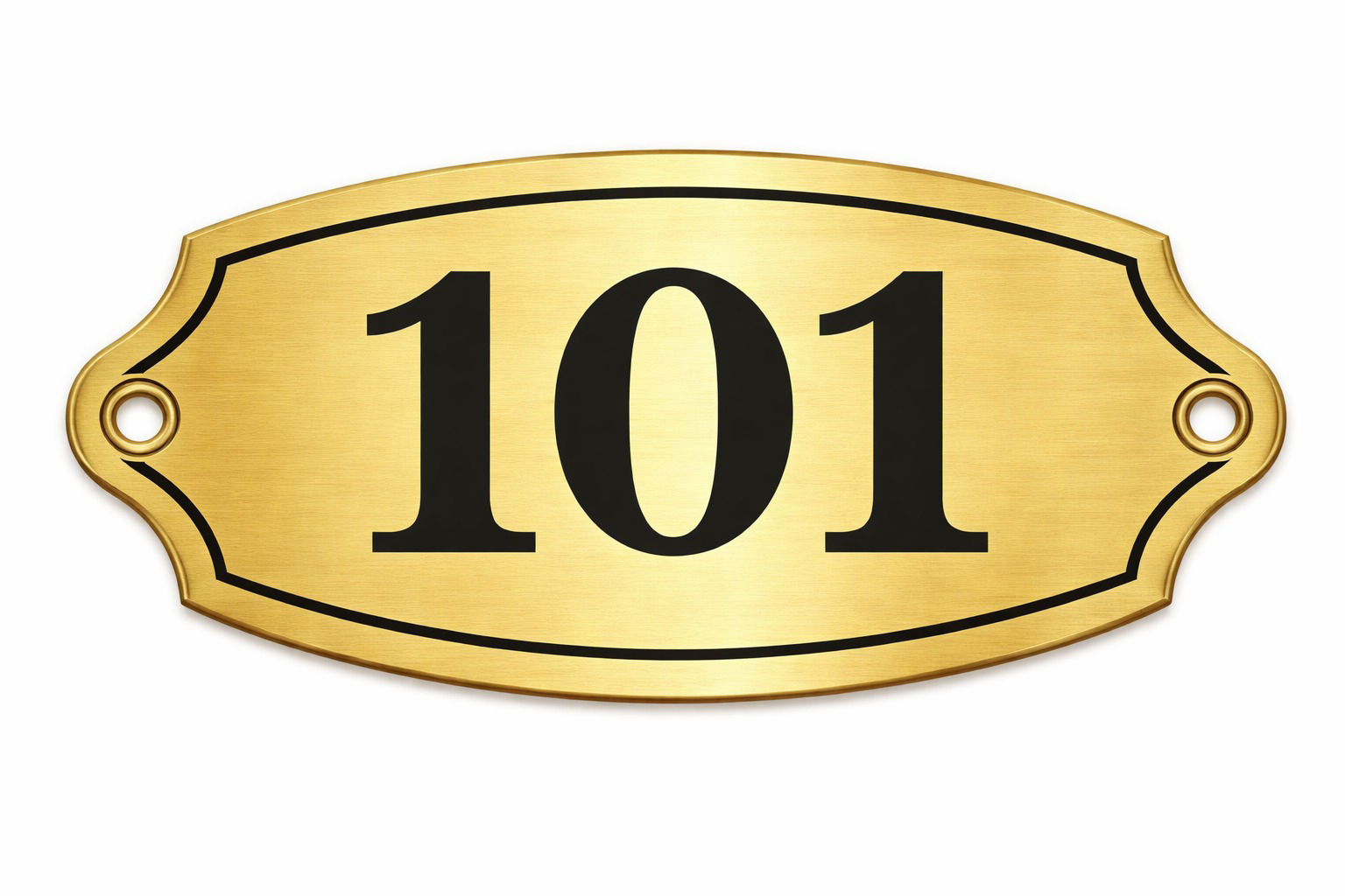 Premium Brass Room Number Plate | Hotel Door Number Sign